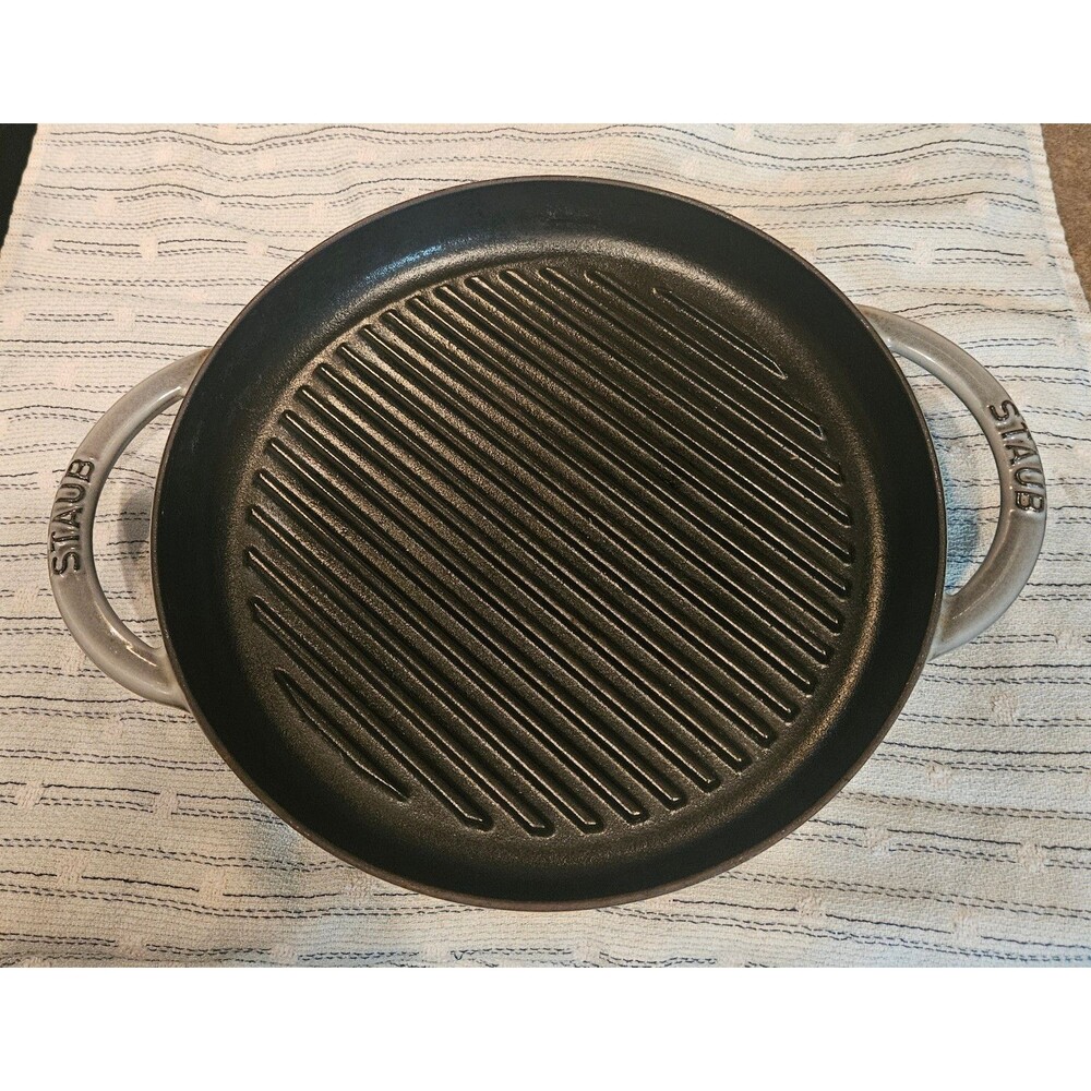 Staub Cast Iron 10"  Grill Pan 26cm  (majolique graphite grey)
